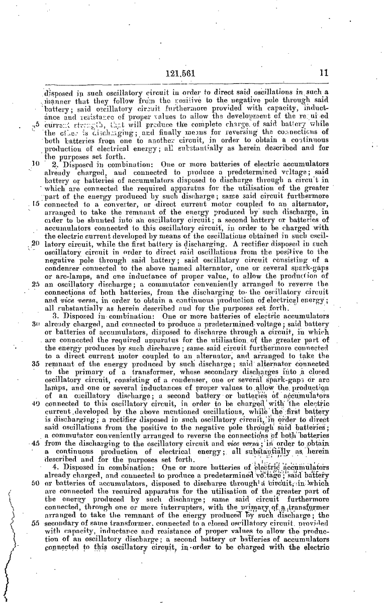New Process for the Generation of Electrical Energy Nu Energy