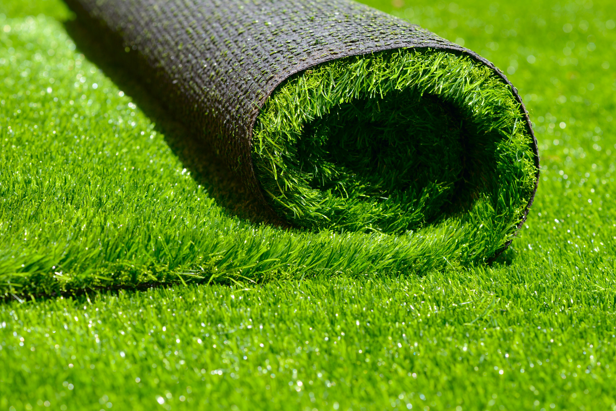roll of artificial green grass